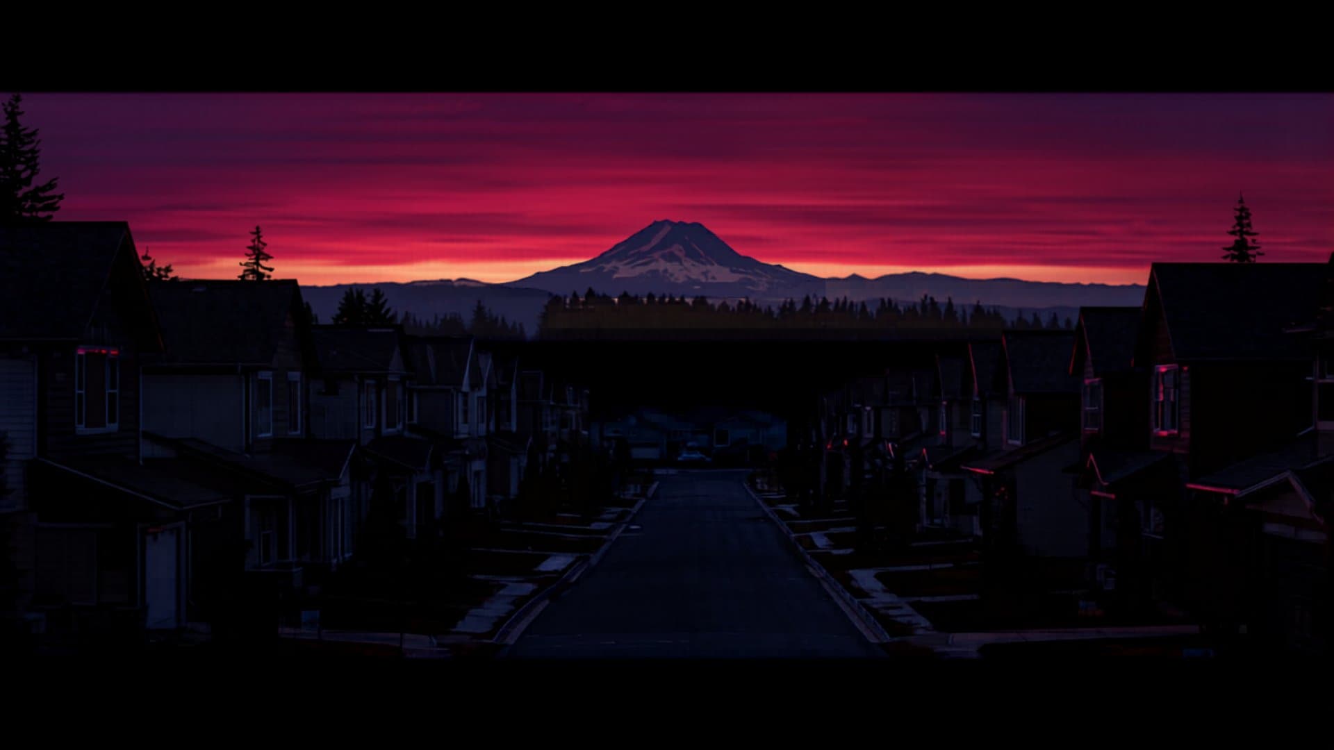 Happy Valley Oregon residential area with views of Mt Hood and newer development