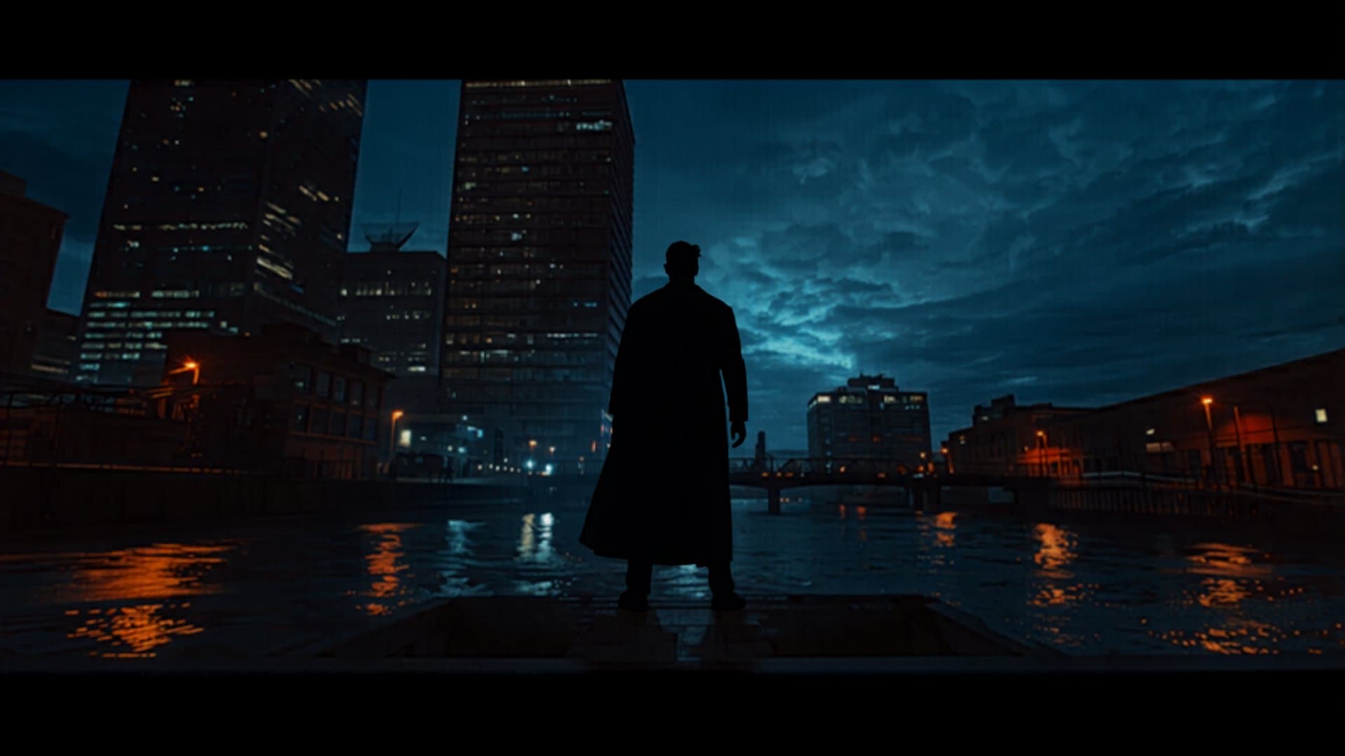 Wilsonville Oregon town center area with corporate buildings and Willamette River nearby